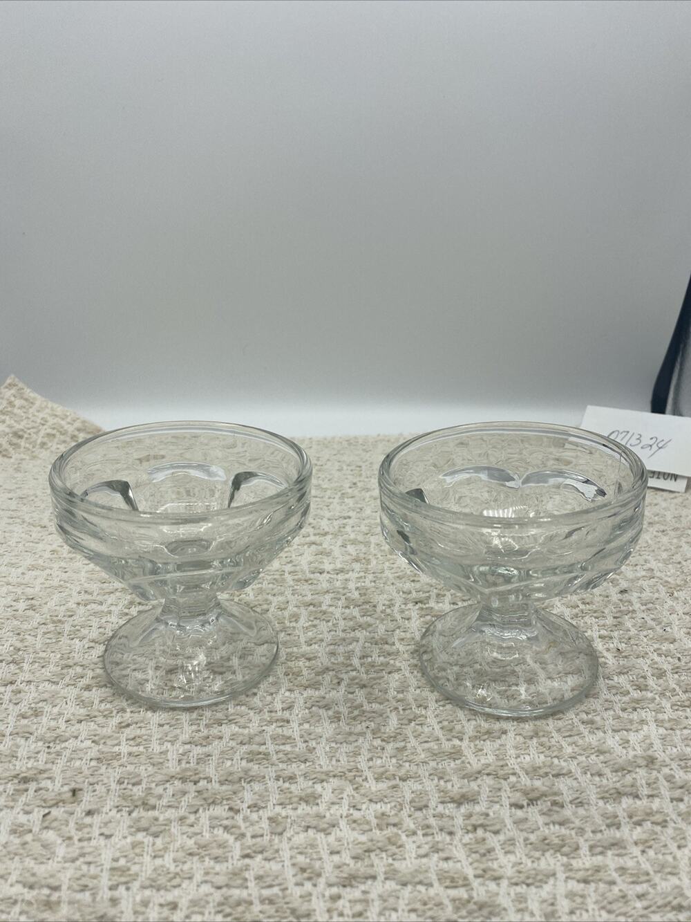 Lot Of 2-Vintage ICE CREAM SUNDAE DISHES DOMINION GLASS OF CANADA